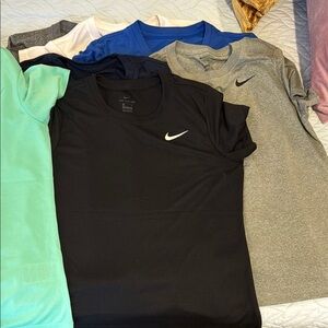 9!!! Nike Women's Short Sleeve Dri Fit Tees - Black, Gray, Blue, Green